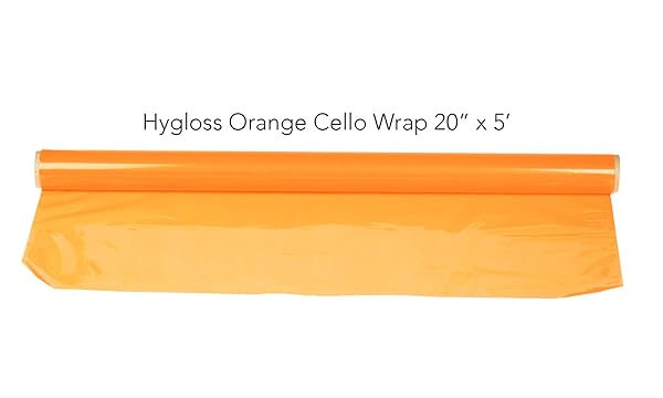 Hygloss Hygloss Cellophane Roll 20 Inch x 5 Feet Orange Perfect for Crafts Gifts and Baskets - View 4 of 6
