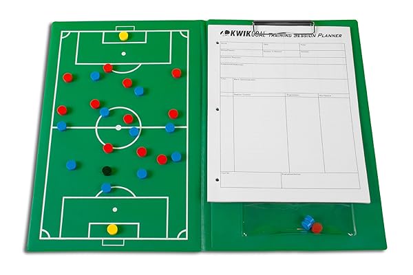 Kwik Goal "Kwik Goal Soccer Magnetic Board Green - 8.5" x 12" Coaching Tool for Effective Game Strategy"