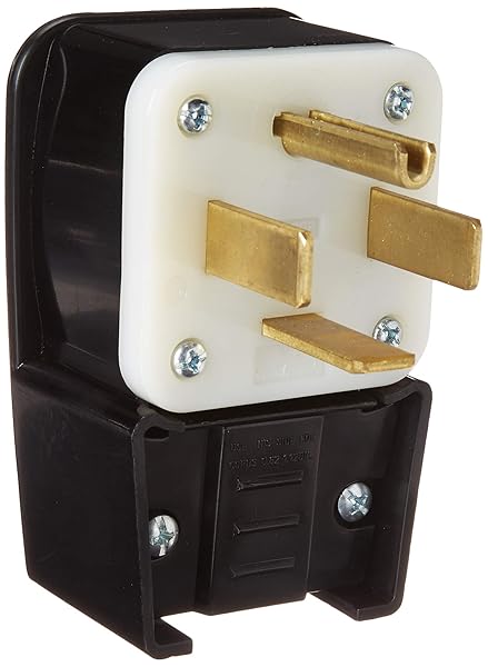 Leviton 9462-P 60 Amp Industrial Grade Plug - 125/250 Volt Grounding Straight Blade, Black