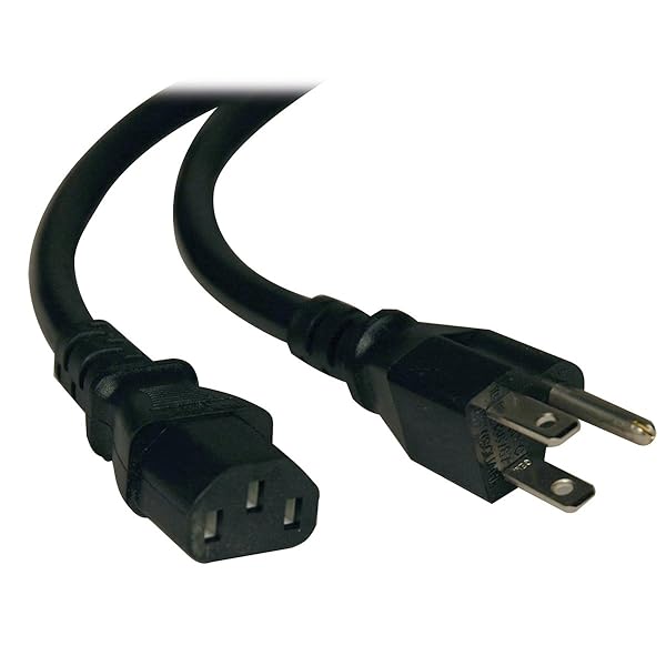 TRIPP LITE Tripp Lite 2-ft Heavy-Duty Power Cord 14AWG 15A (NEMA 5-15P to IEC-320-C13) - Reliable Computer Connection - View 3 of 4