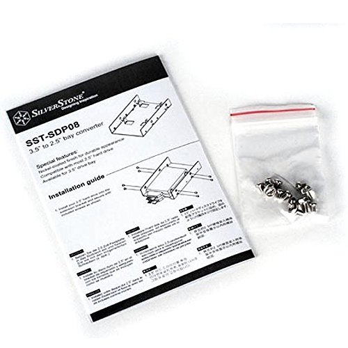 SilverStone "SilverStone SDP08 3.5" to 2.5" Bay Converter - Nickel-Coated SST-SDP08 for Easy Storage Upgrade" - View 4 of 6