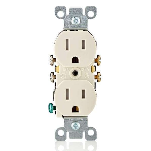 Leviton Leviton T5320-TMP 15 Amp Tamper Resistant Duplex Receptacle 10 Pack - Light Almond