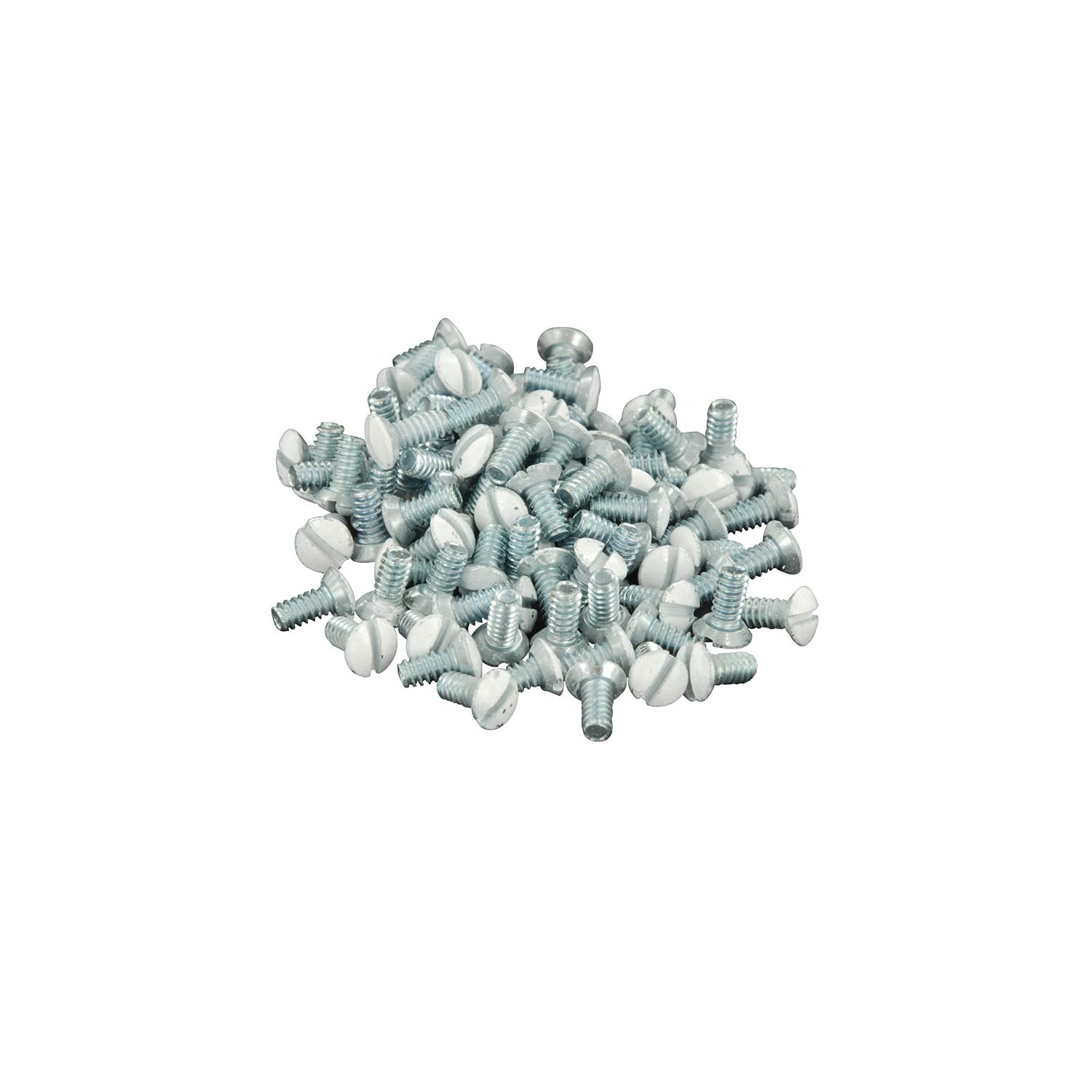 Leviton Leviton 88400-PRT 5/16in Long 6-32 Thread Oval Head Milled Slot Wallplate Screw 20 Pack White