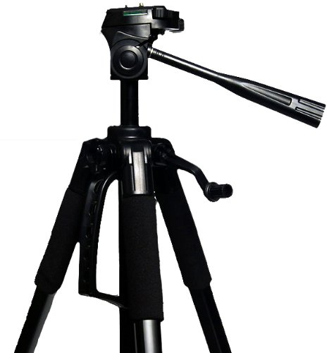 Vivitar Vivitar 57-Inch Tripod, Three Way Fluid Pan Head, Quick Release Mount, Supports up to 5 Pounds of Weight, VIV-VPT-2457, Black,standard - View 5 of 7