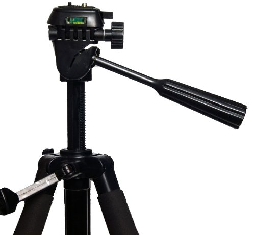 Vivitar Vivitar 57-Inch Tripod, Three Way Fluid Pan Head, Quick Release Mount, Supports up to 5 Pounds of Weight, VIV-VPT-2457, Black,standard - View 6 of 7