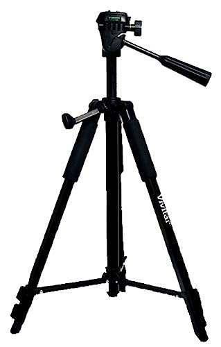 Vivitar Vivitar 57-Inch Tripod, Three Way Fluid Pan Head, Quick Release Mount, Supports up to 5 Pounds of Weight, VIV-VPT-2457, Black,standard - View 2 of 7