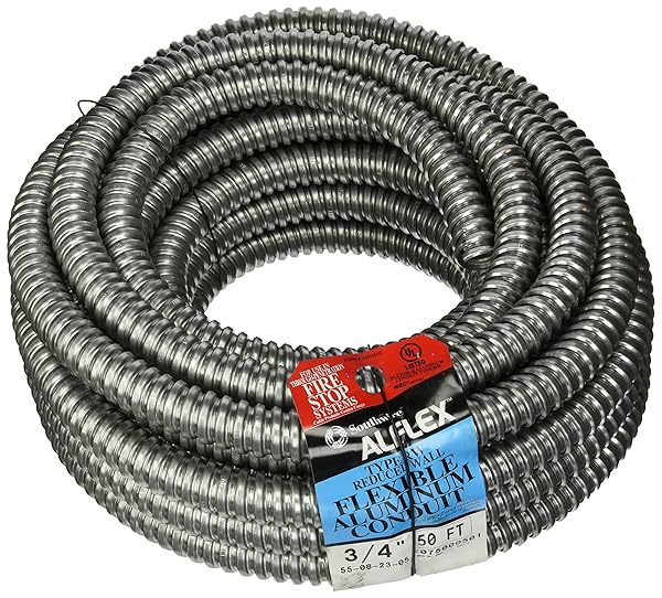Southwire Buy Woods 55082305 AL Flex Reduced Wall Flexible Conduit 3/4 in x 50 Ft - Durable Aluminum for Electrical Projects