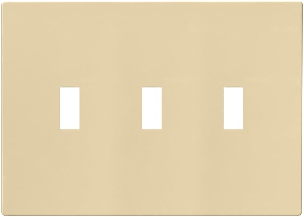 "Buy EATON PJS3V Arrow Hart 3-Gang Screwless Wall Plate - Ivory, 4-7/8" L x 6.37" W x 0.08" T | Durable & Stylish Design"