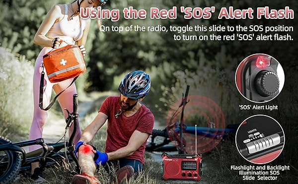 Kaito Buy Kaito KA500RED 5-Way Emergency Radio - AM/FM/SW Weather Alert, Portable & Reliable - View 9 of 11