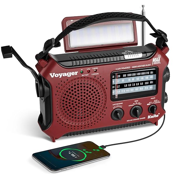 Kaito Buy Kaito KA500RED 5-Way Emergency Radio - AM/FM/SW Weather Alert, Portable & Reliable