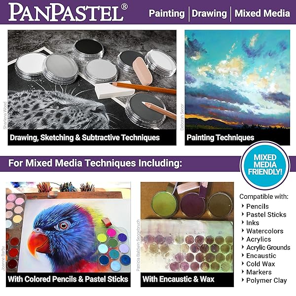 PanPastel PanPastel Extra Darks Set: 20 Vibrant Colors & Sofft Tools for Artists - View 7 of 8