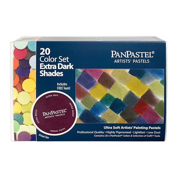 PanPastel PanPastel Extra Darks Set: 20 Vibrant Colors & Sofft Tools for Artists - View 3 of 8