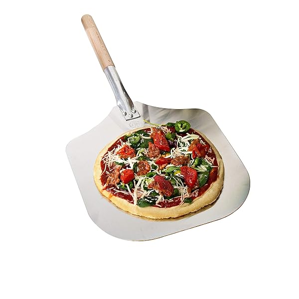 Honey-Can-Do 14-Inch x 16-Inch Aluminum Pizza Peel with Wood Handle - Perfect Kitchen Supply for Pizza Lovers