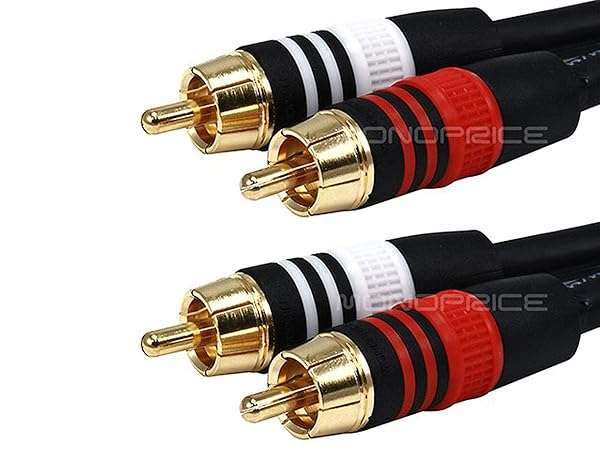 Monoprice Monoprice 3ft Premium RCA Audio Cable - 2 Male Plugs, 22AWG, Black | High-Quality Sound Connection - View 3 of 3