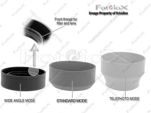 Fotodiox Fotodiox 49mm 3-Section Rubber Lens Hood & Sun Shade for Superior Photography - View 5 of 5