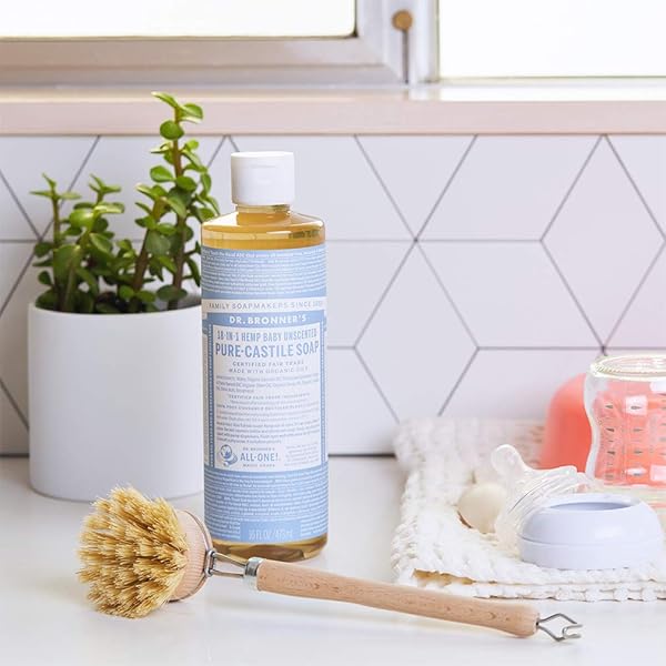 Dr. Bronner's Dr. Bronner's Baby Unscented Pure-Castile Soap 16oz 2-Pack - Organic, 18-in-1 Uses for Sensitive Skin & Babies - View 4 of 8