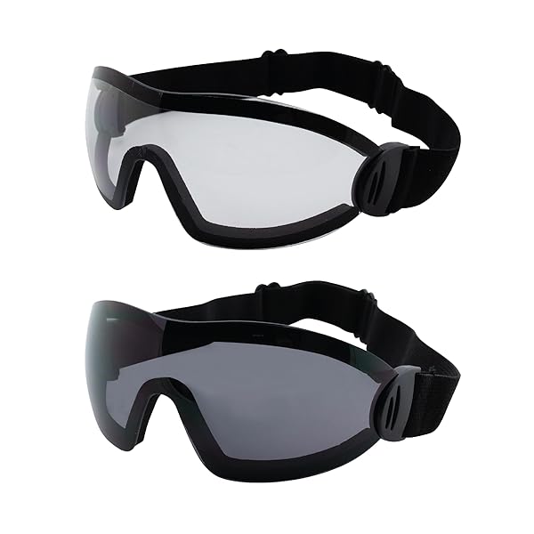GV Clear Smoke Sky Dive Goggles with Shatterproof Lenses & UV400 Protection - Perfect for Skydiving!