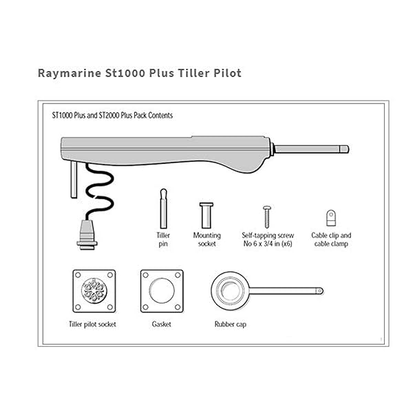 Raymarine Raymarine ST1000+ Tiller Pilot: 3.3-Ton Precision for Smooth Sailing - View 4 of 6