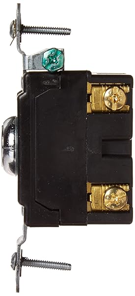 Leviton Leviton 1221-2KL Key Locking 20 Amp AC Quiet Switch - Heavy Duty, Self Grounding, Chrome Finish - View 6 of 7