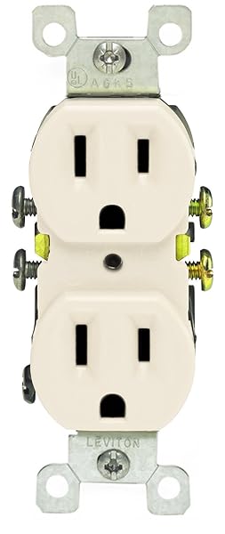 Leviton Leviton 5320-TMP Duplex Receptacle 15 Amp 125 Volt - 10-Pack Light Almond for Home Use
