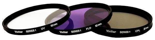 Vivitar 3 Pc Filter Kit 52MM: UV, CPL & FDL Filters for Stunning Photography