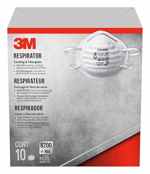 3M 3M 8200HB5-A SandFBG Respirator 10PK - Ultimate Protection for Dust & Particles