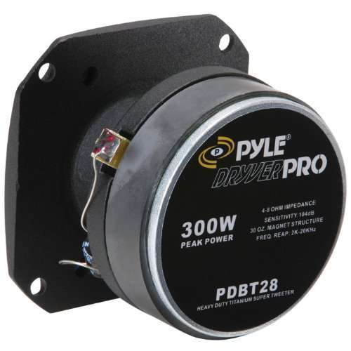 Pyle "High Power Pyle 1" Car Audio Tweeter - 300W Titanium Speaker, 104 dB, 2kHz-20kHz, Heavy Duty Magnet" - View 4 of 4