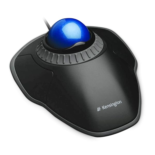 Kensington Kensington Orbit Wired Ergonomic Trackball Mouse - Blue for PC, Mac & Windows | Ambidextrous Design & Scroll Ring - View 3 of 11