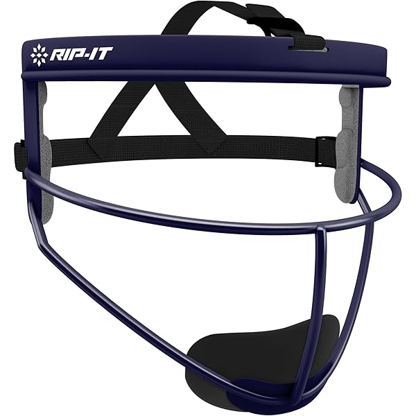 RIP-IT RIP-IT Original Defense Softball Face Mask - Lightweight Youth Fielder's Mask in Navy - View 3 of 9