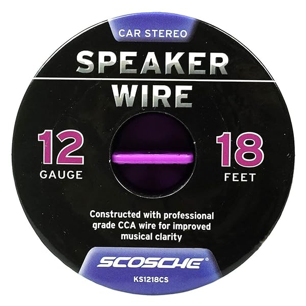 Scosche Scosche KS1218CS 12 Gauge CCA Car Stereo Speaker Wire - 18ft 12 AWG Audio Cable for Superior Automotive Sound - View 4 of 7