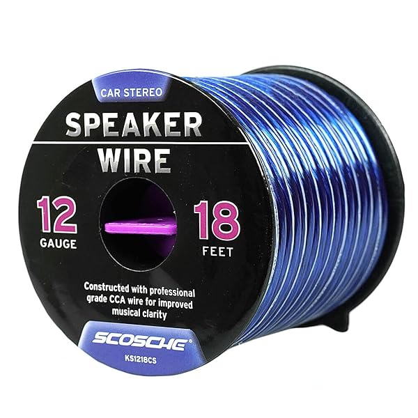 Scosche Scosche KS1218CS 12 Gauge CCA Car Stereo Speaker Wire - 18ft 12 AWG Audio Cable for Superior Automotive Sound - View 5 of 7
