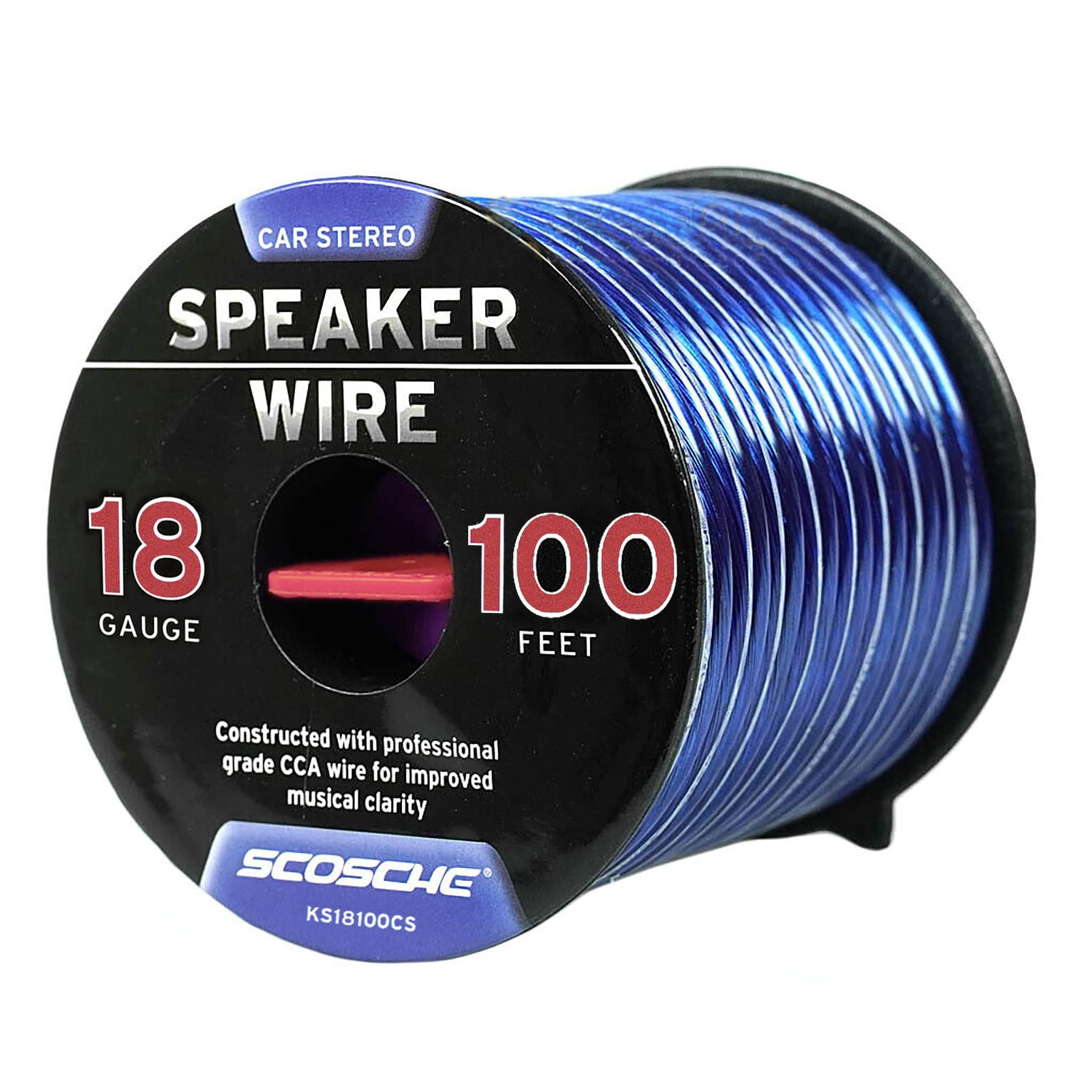 Scosche Scosche KS18100CS 18 Gauge CCA Car Stereo Speaker Wire - 100ft Copper Clad Aluminium Audio Cable for Automotive Sound Systems - View 3 of 5