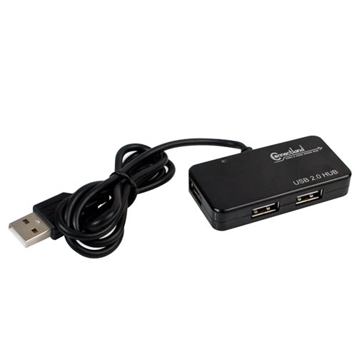 Connectland Connectland CL-HUB20033 Ultra Slim USB 2.0 4-Port Hub for Desktop & Laptop - Fast Data Transfer, Sleek Black Design - View 10 of 11