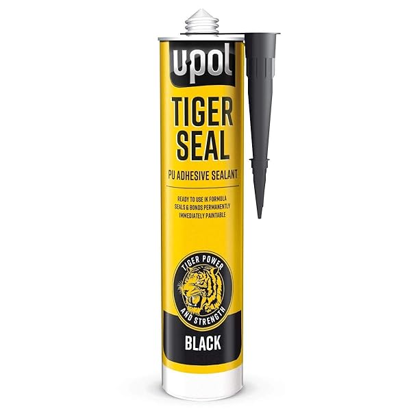 U-POL U-Pol 0727 Black Tiger Seal Adhesive/Sealant - 310ml Cartridge for Strong Bonding