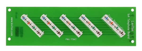 Leviton Leviton 47609-4 1x4 Tel Board: Efficient 4-Line Communication Solution - View 2 of 2
