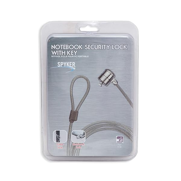 Connectland Secure Your Laptop: Connectland 1.20m Stainless Steel Notebook Lock with Key for Ultimate Protection - View 4 of 9