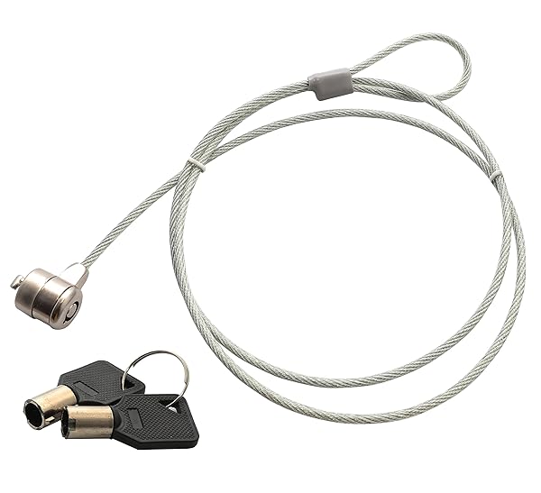 Connectland Secure Your Laptop: Connectland 1.20m Stainless Steel Notebook Lock with Key for Ultimate Protection - View 9 of 9