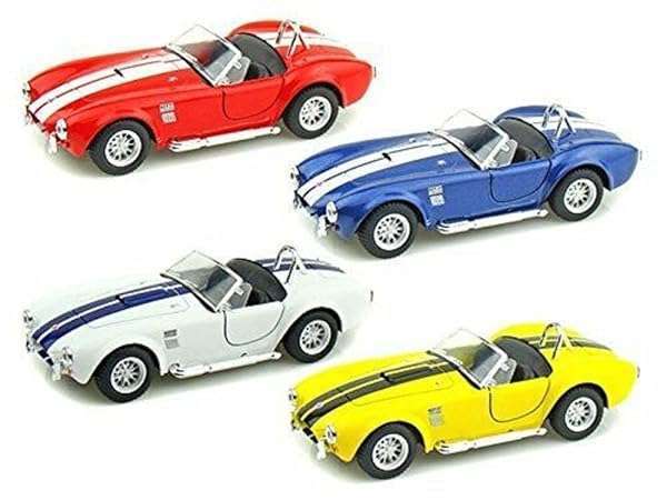 KiNSMART Shop Kinsmart 1/32 Scale Diecast 1965 Shelby Cobra 427 S/C - 4 Color Pullback Action Set