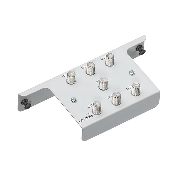 Leviton Leviton 47690-6C2 1x6 Passive Video Splitter - 2GHz, White | High-Quality Signal Distribution - View 3 of 4