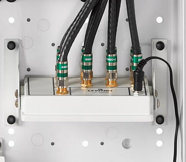 Leviton Leviton 47693-8P 1x8 Premium Amplified CATV Module - Gold | High-Performance Signal Booster - View 4 of 5