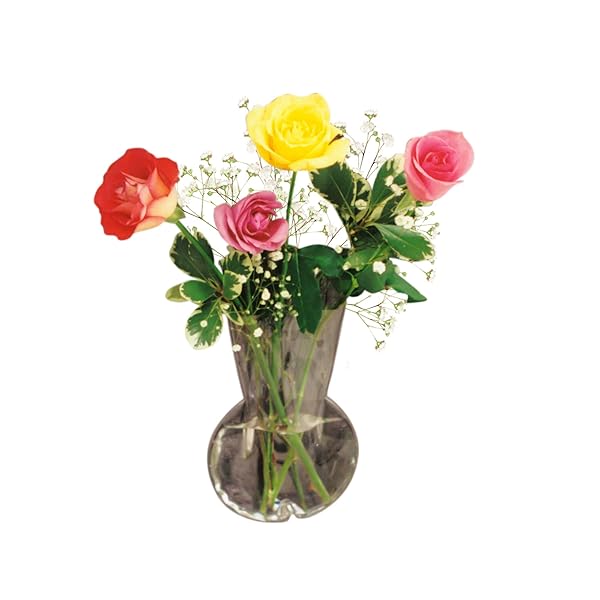 Gadjit Gadjit Vinyl Window Vase Bulb Style Suction Cup for Flowers and Greenery Clear Flexible Design