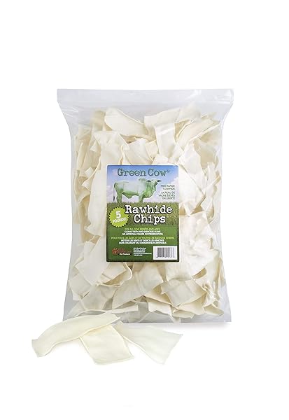 GreenCow Rawhide GreenCow Rawhide Chips 5 Pound Bag Premium Large Dog Chews Ideal for Aggressive Chewers Durable Rawhide Bones for Large Dogs