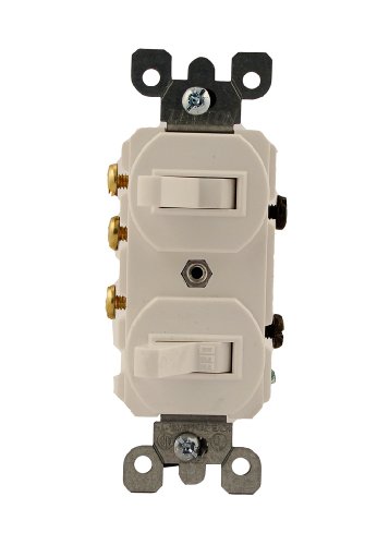 Leviton Leviton 5241-W 15 Amp Duplex Switch - Commercial Grade 120/277V Single-Pole/3-Way