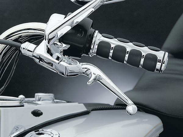 Kuryakyn Upgrade Your Ride: Kuryakyn 1056 Chrome Clutch & Brake Levers for 2008-16 Harley Touring & Trike Motorcycles - View 3 of 4