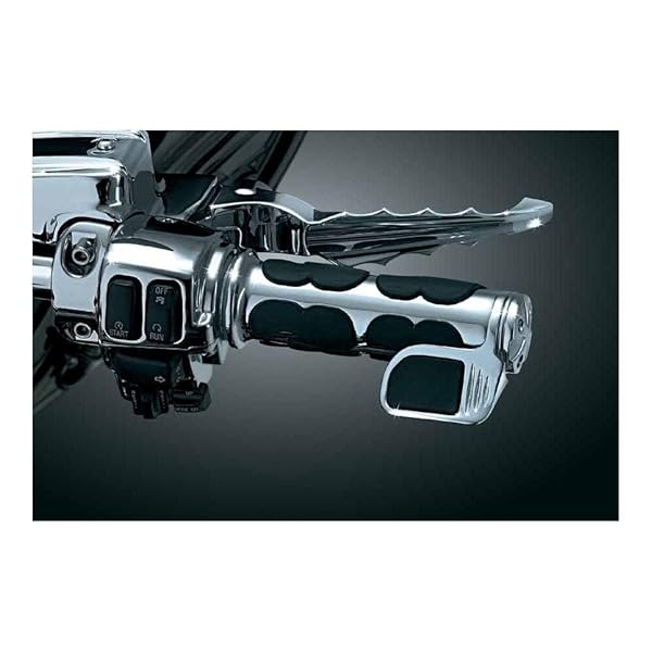 Kuryakyn Buy Kuryakyn 6299 ISO Contoured Throttle Boss - Chrome Motorcycle Grip Accessory, Universal Fit, Right Side Only - View 4 of 7