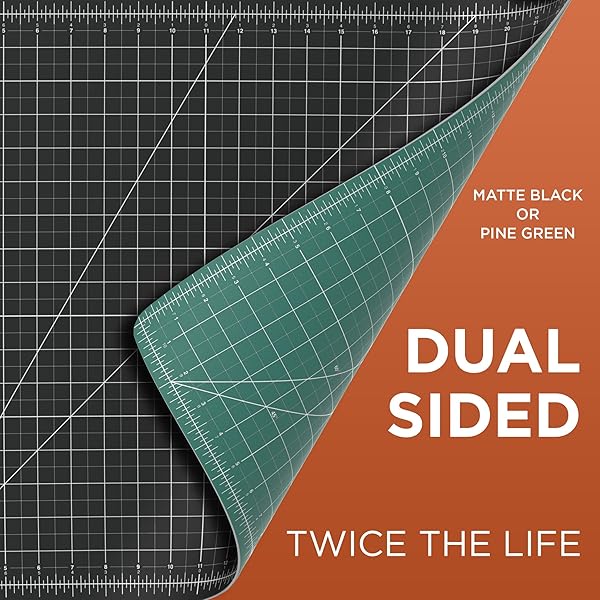 ALVIN "ALVIN GBM Self-Healing Cutting Mat 3.5x5" - Double-Sided Green/Black, 5-Layer Gridded Surface for Crafts & Sewing" - View 5 of 11