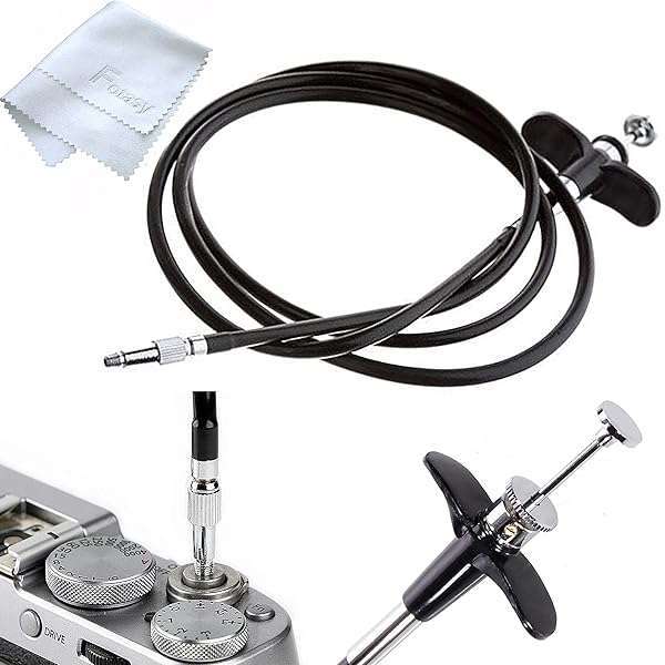 Fotasy Fotasy 70cm Mechanical Cable Shutter Release for Fujifilm, Leica & Nikon Cameras - Bulb-Lock & Threaded Design - View 2 of 7