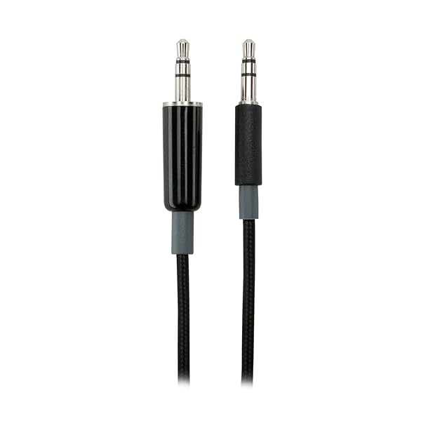 Kensington 4ft Nylon Braided 3.5mm Auxiliary Audio Cable - Premium Black (K39202US) for Superior Sound Quality