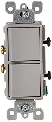 Leviton Leviton 5634-GY 15 Amp Decora Single-Pole AC Switch - Commercial Grade, Gray, 120/277 Volt