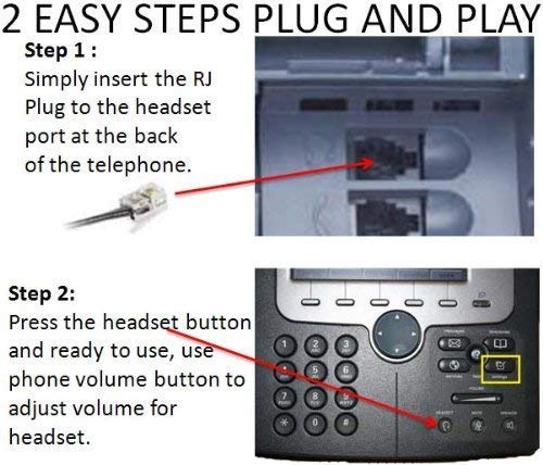 WirelessFinest WirelessFinest Headset Replacement for Cisco IP Phones: Volume & Mute Control for 7931, 7940, 7960, 7970 & More - View 8 of 8